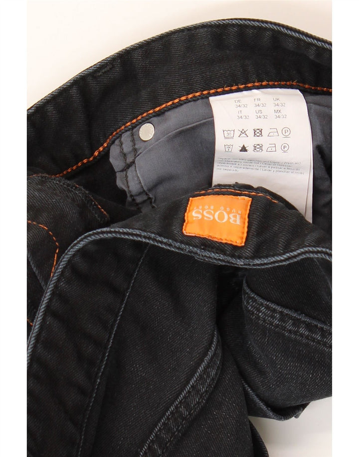 Ανδρικό τζιν Hugo Boss Slim W34 L32 Μαύρο βαμβακερό