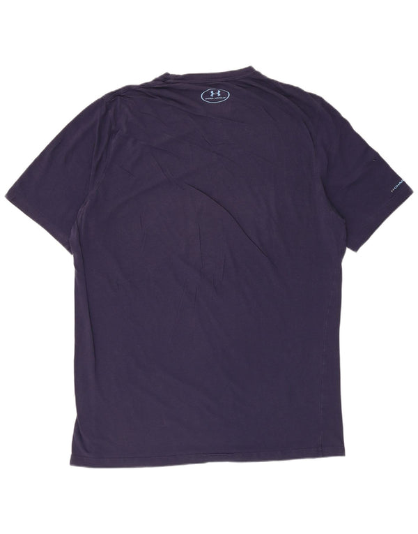 Ανδρικό μπλουζάκι Under Armour Heat Gear Top Large Navy Blue από βαμβάκι