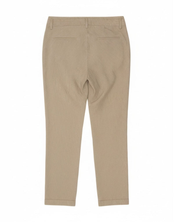 Zara Γυναικείο Slim παντελόνι Chino EU 38 Small W28 L27 Βαμβακερό πράσινο ριγέ