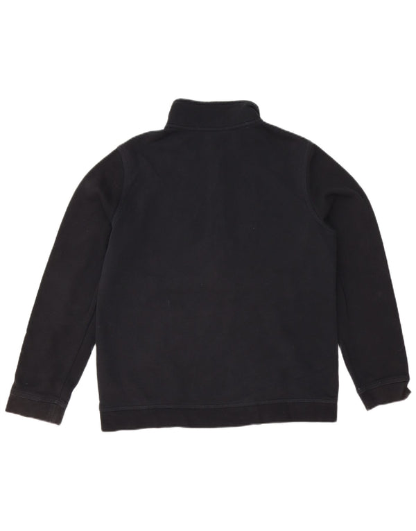 Φούτερ Nike Boys με φερμουάρ με λαιμόκοψη 13-14 ετών XL μαύρο βαμβακερό