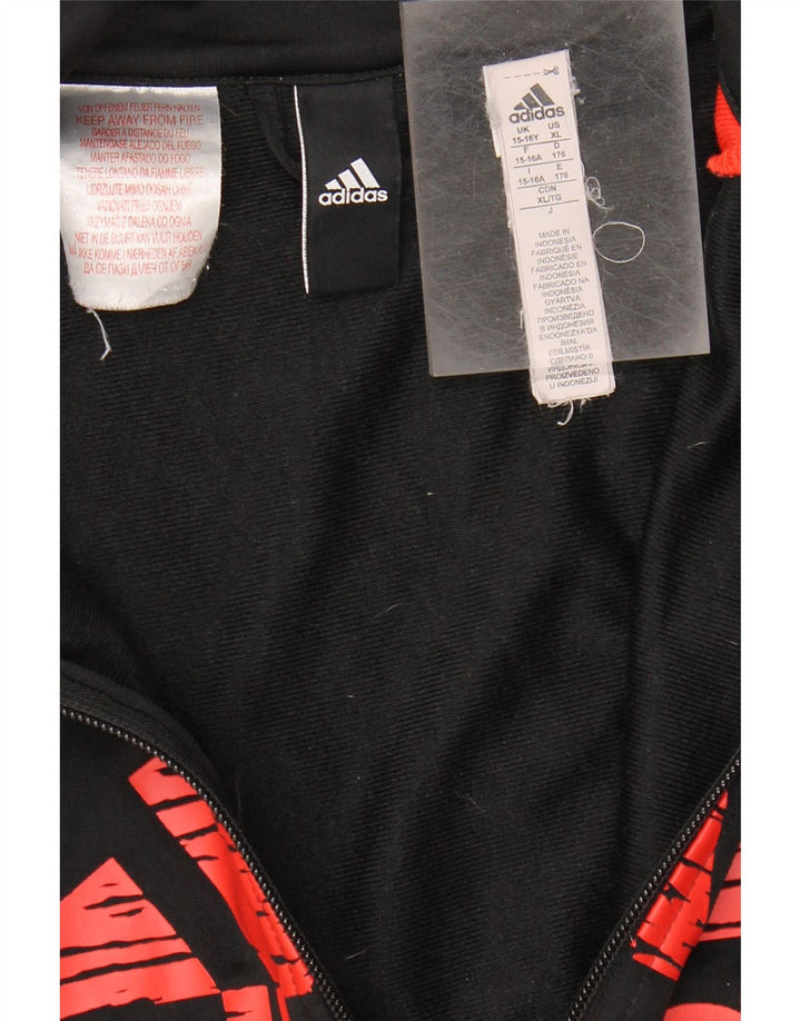 Adidas Graphic αθλητική φόρμα Adidas Top Jacket 15-16 Years Black Polyester