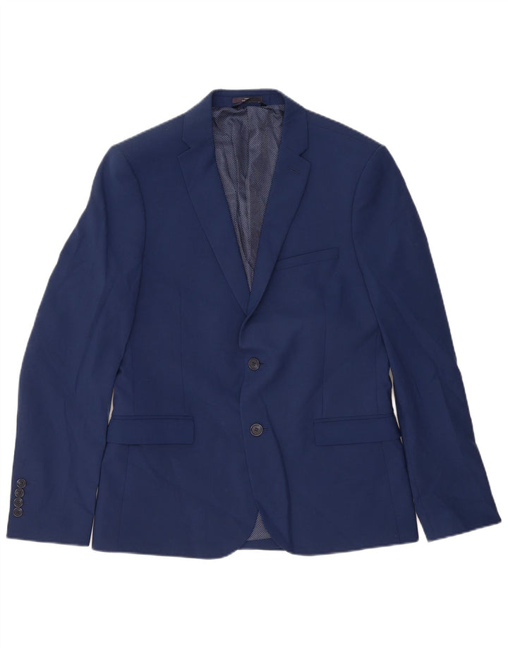 Marks & Spencer Ανδρικό σακάκι σακάκι με 2 κουμπιά UK 38 Medium Blue Wool
