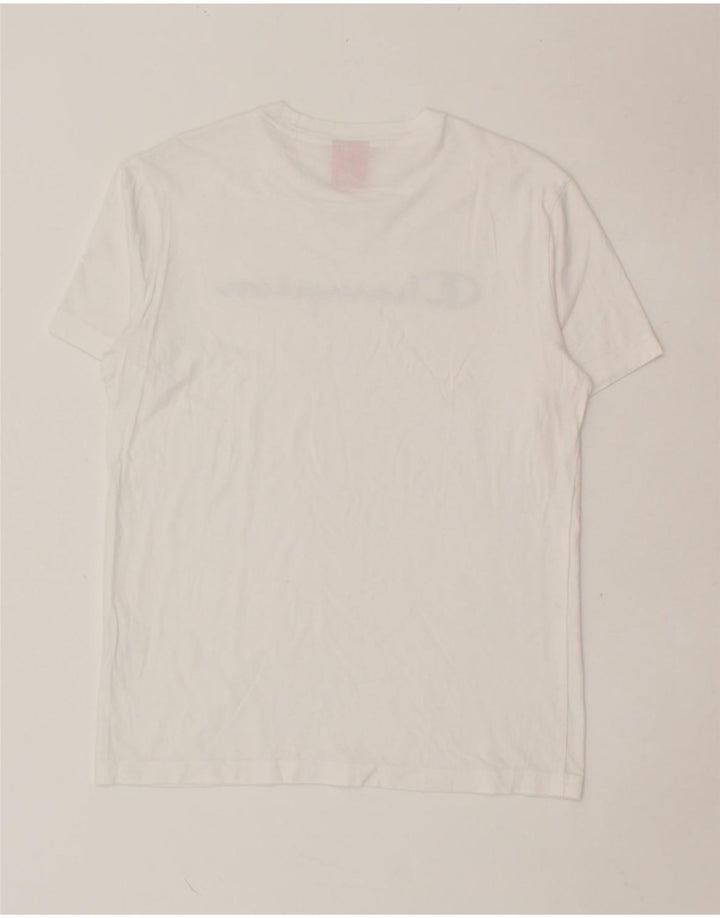 CHAMPION Mens Graphic T-Shirt Top Small White Vintage Champion and Second-Hand Champion from Messina Hembry 