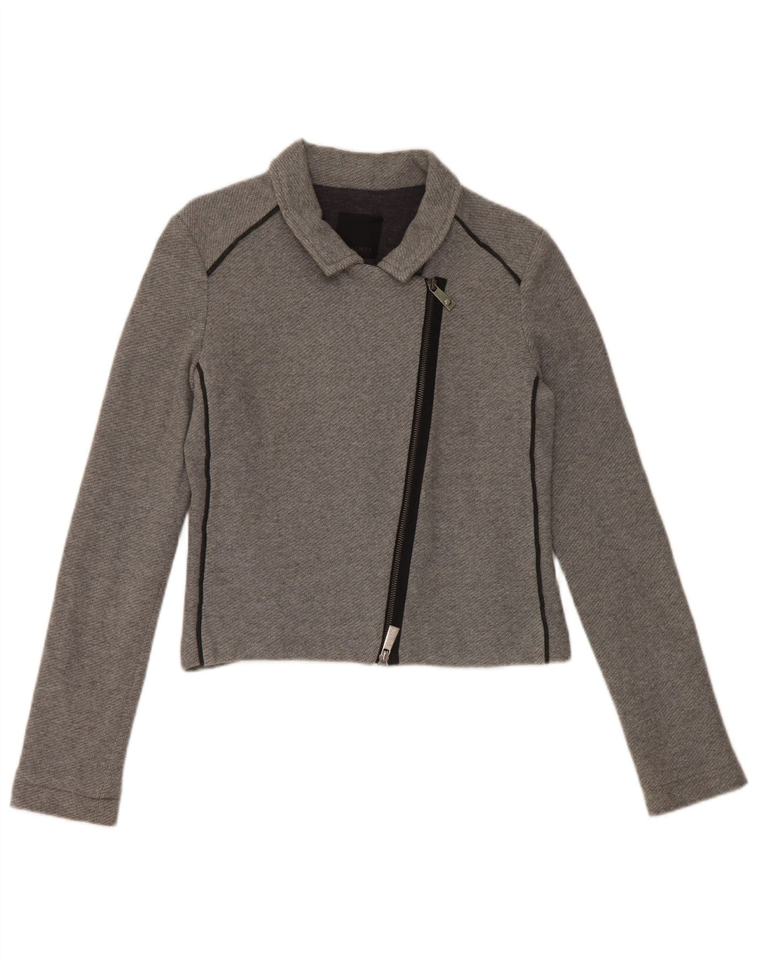Pinko Γυναικείο Crop Bomber Jacket UK 12 Medium Grey Cotton