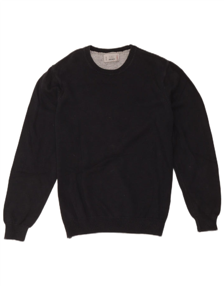 Ανδρικό πουλόβερ Marks & Spencer Regular Fit Crew Neck Jumper Μεσαίο μαύρο