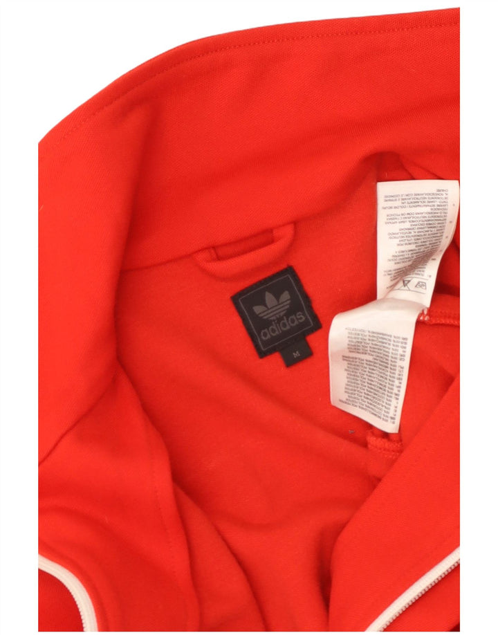 Γυναικεία αθλητική φόρμα Adidas Top Jacket UK 12 μεσαίο κόκκινο βαμβακερό