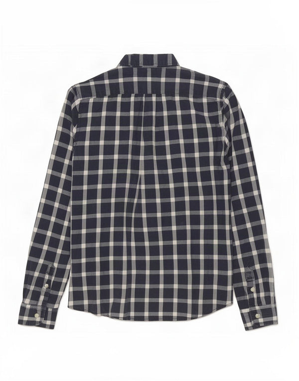 Abercrombie & Fitch Ανδρικό Μυϊκό Πουκάμισο Μεγάλο Navy Blue Gingham