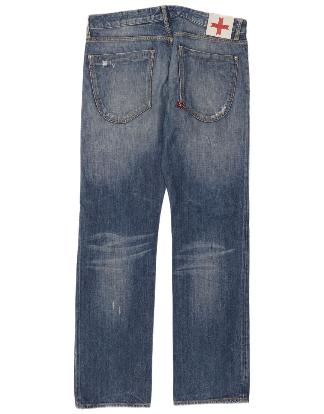 Ανδρικό τζιν Zu Elements Distressed Straight W36 L35 Μπλε βαμβακερό