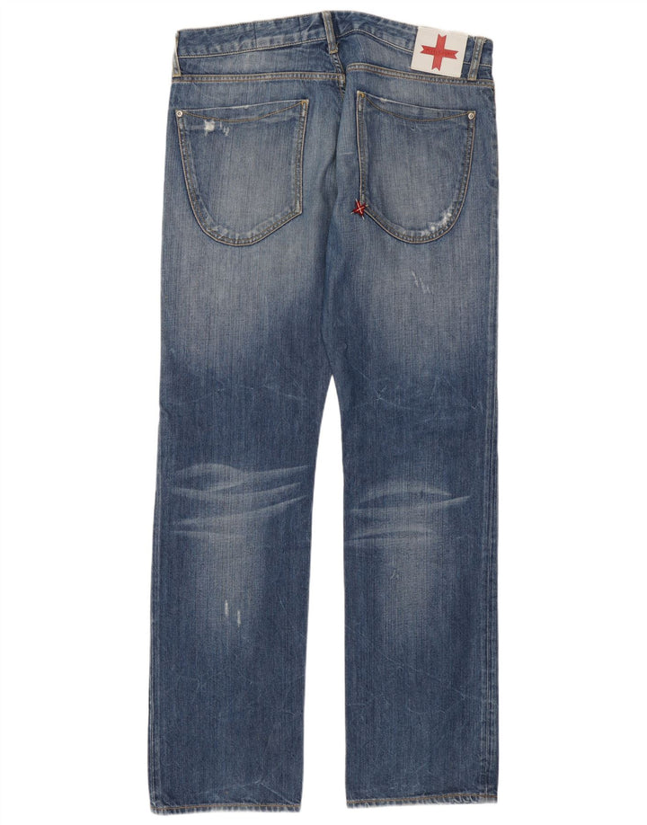 Ανδρικό τζιν Zu Elements Distressed Straight W36 L35 Μπλε βαμβακερό