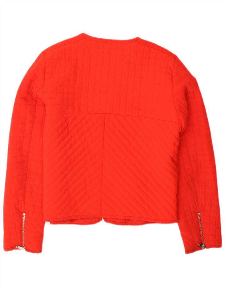 Zara Γυναικείο Trafaluc Quilted Jacket UK 16 Large Polyester Orange