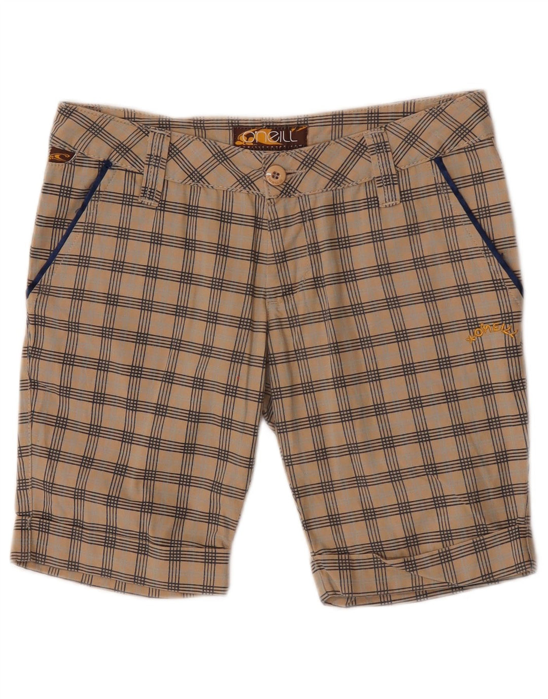 Γυναικείο σορτς Chino O'Neill W27 Small Beige Check Cotton