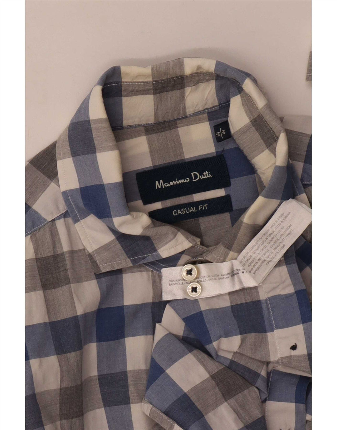 Ανδρικό πουκάμισο Massimo Dutti Casual Fit Μεσαίο πολύχρωμο βαμβακερό Gingham