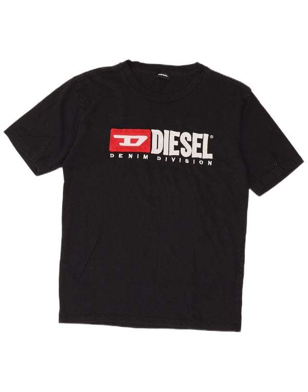 Diesel Γυναικείο Γραφικό T-Shirt Top UK 18 XL Μαύρο