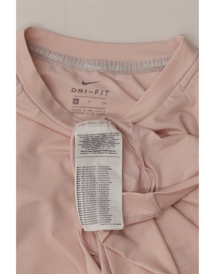 Nike Γυναικείο Dri Fit Μακρυμάνικο UK 10 Small Pink Polyester