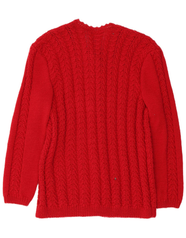 Vintage Γυναικεία Ζακέτα UK 14 Medium Red