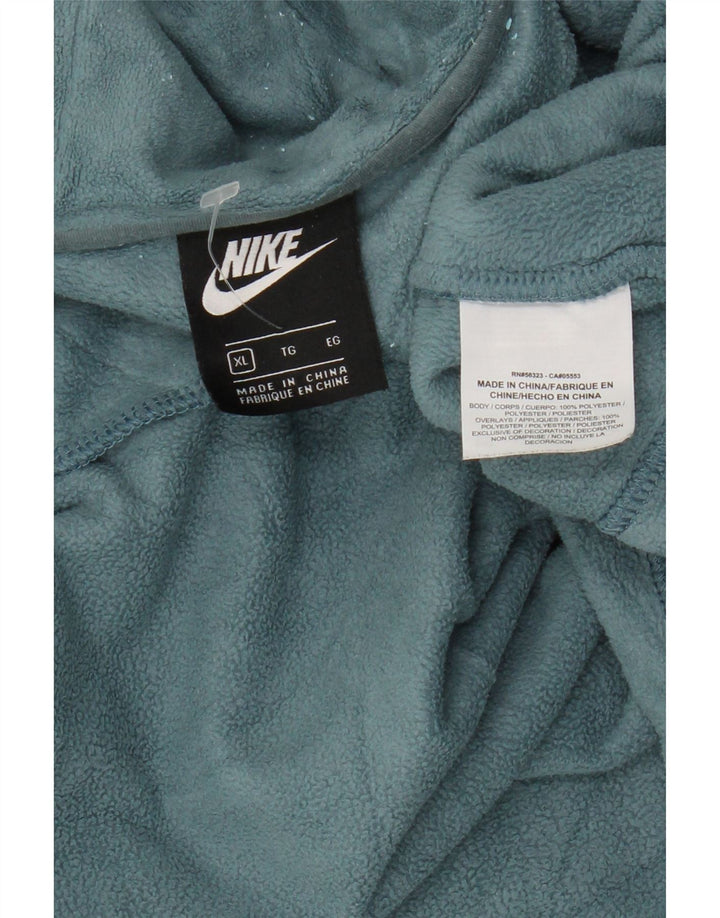 Γυναικείο μπουφάν NIKE με κουκούλα Fleece UK 18 XL Blue Polyester