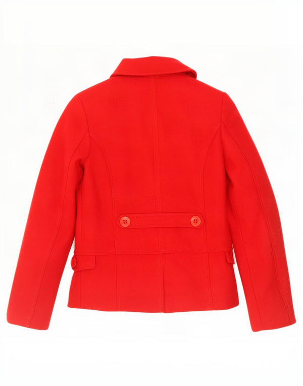 Benetton Girls Pea παλτό 11-12 ετών 2XL κόκκινο μαλλί