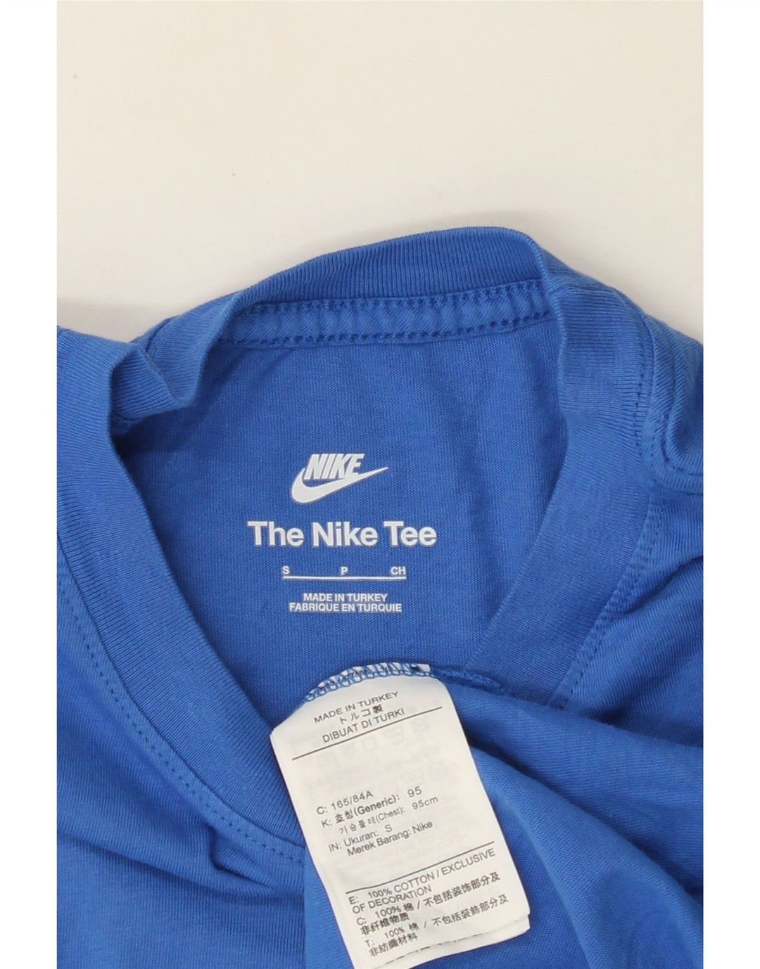 Ανδρικό γραφικό μπλουζάκι NIKE, μικρό μπλε βαμβακερό