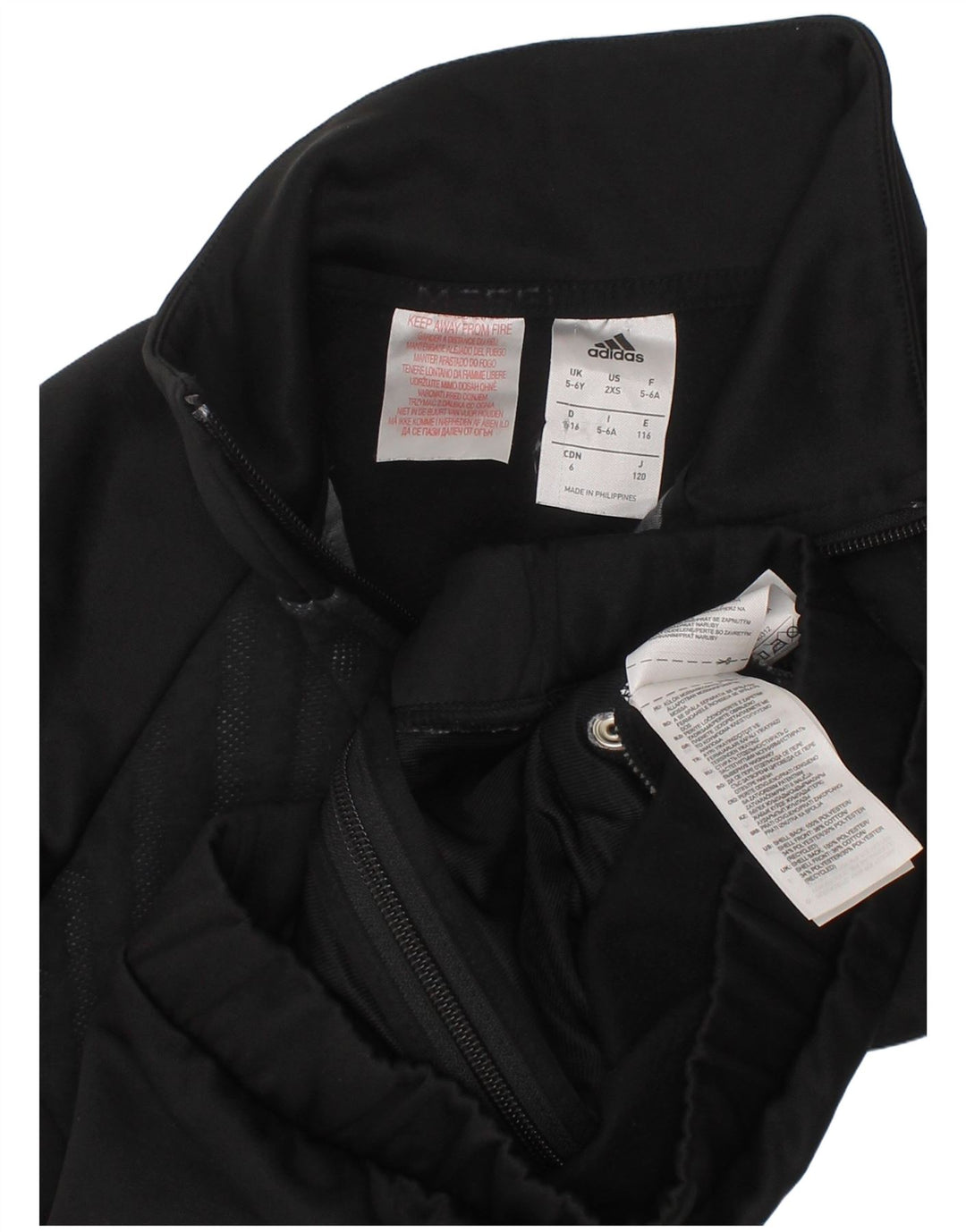 Adidas Boys Graphic αθλητική φόρμα Top Jacket 5-6 ετών Μαύρο γεωμετρικό