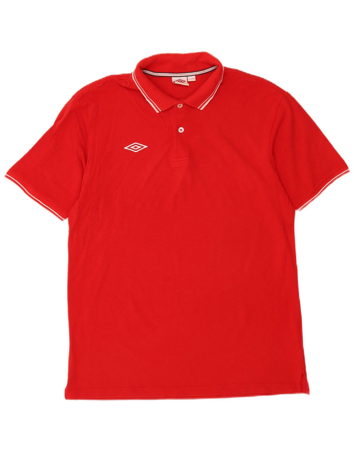 Ανδρικό πουκάμισο πόλο Umbro 2XL κόκκινο βαμβακερό
