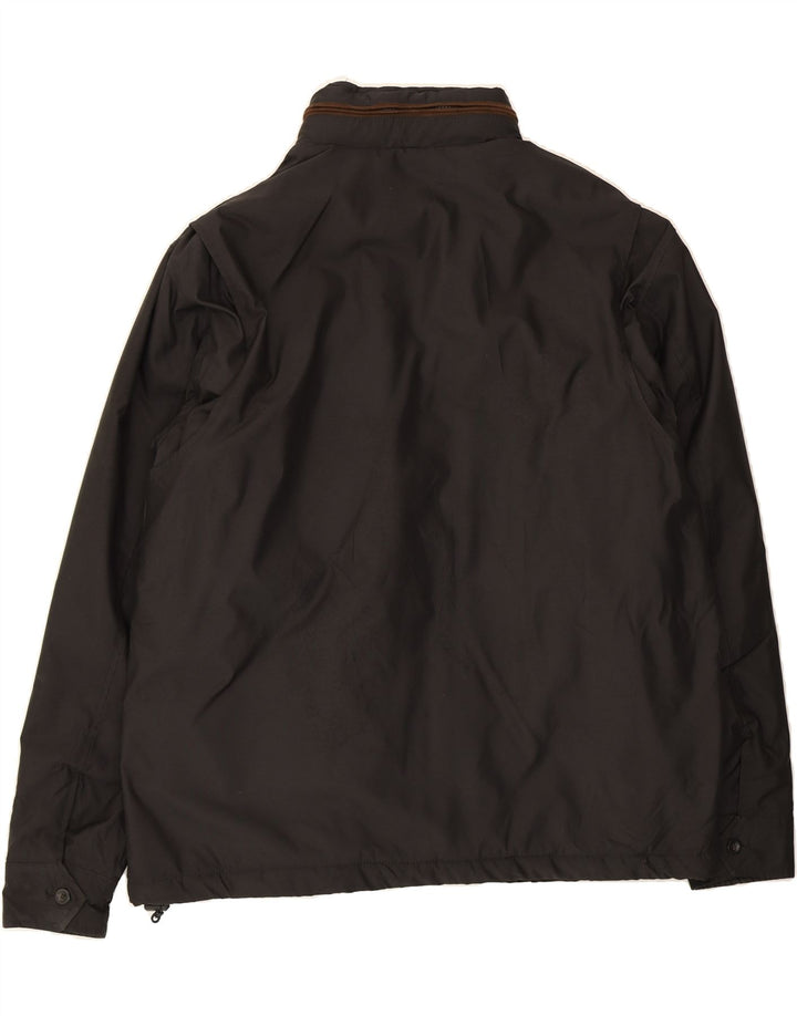 CHAPS Mens Hooded Windbreaker Jacket UK 42 XL Black Polyester Vintage Chaps and Second-Hand Chaps from Messina Hembry 