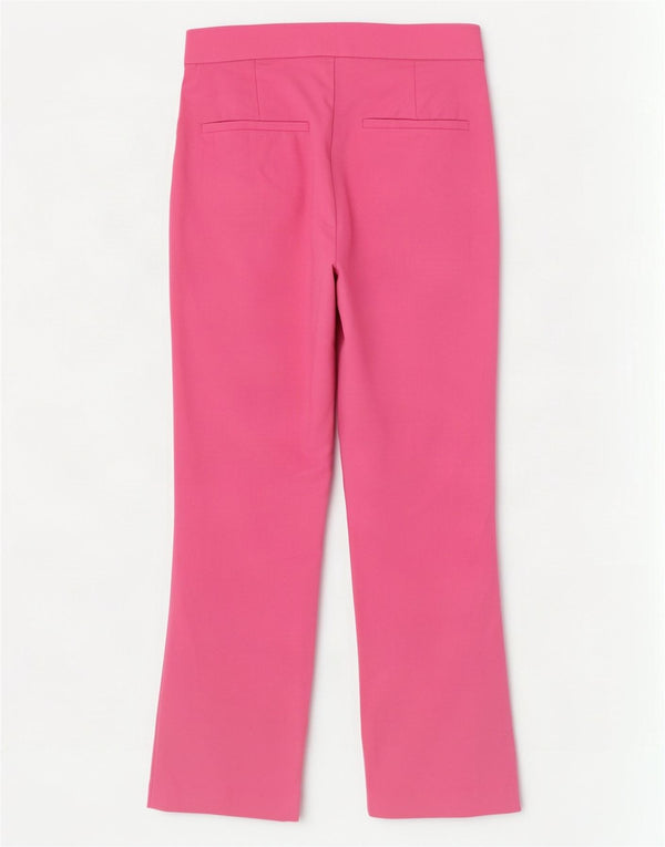 Zara Γυναικείο ίσιο καθημερινό παντελόνι XS W24 L25 Ροζ βαμβακερό