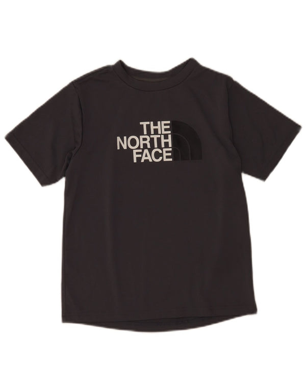 The North Face Boys Graphic T-Shirt Top 9-10 Years Medium Grey Polyester