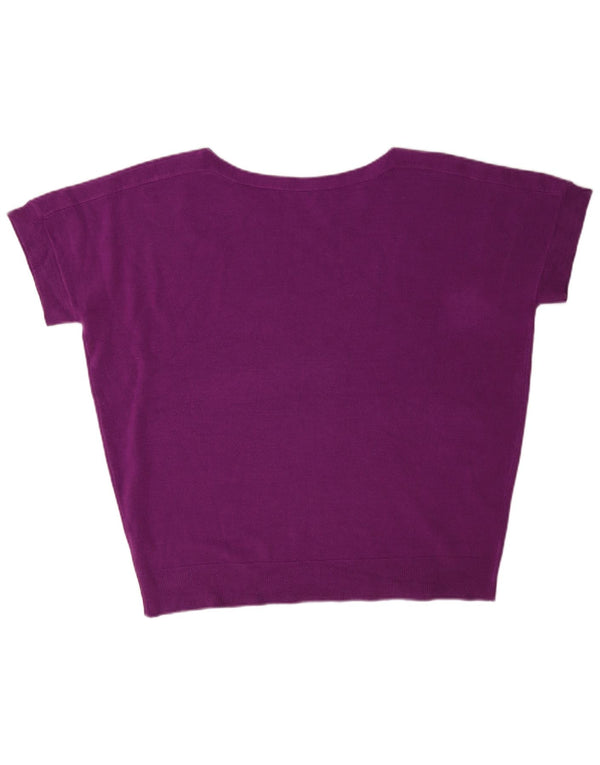 Marks & Spencer Γυναικείο πουλόβερ με λαιμόκοψη UK 18 XL Maroon