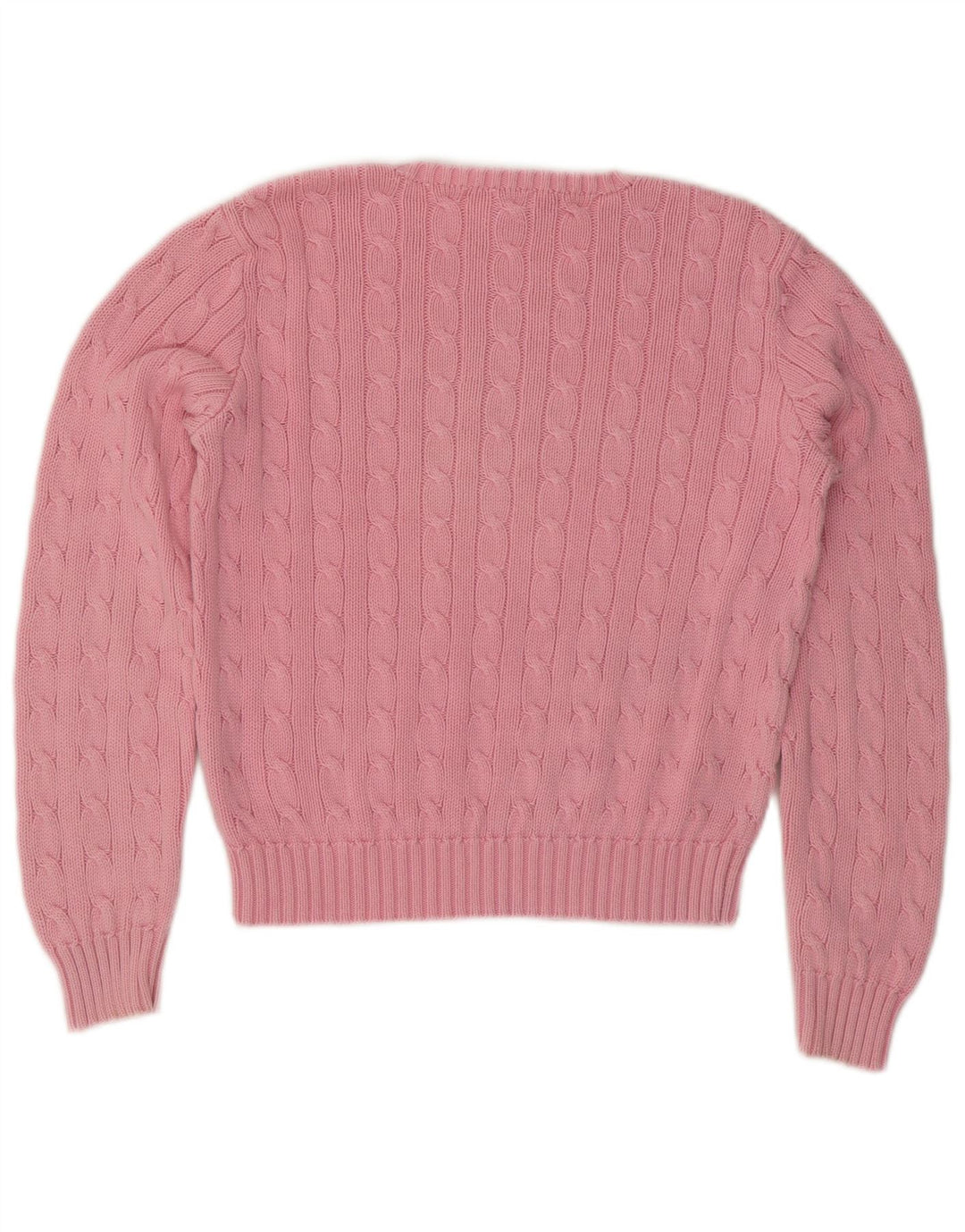 RALPH LAUREN Γυναικείο πουλόβερ με λαιμόκοψη Crop Crew UK 14 Large Pink