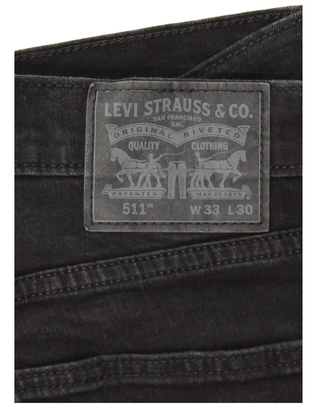 Levi's Mens 511 Slim Jeans W33 L26 Μαύρο βαμβακερό