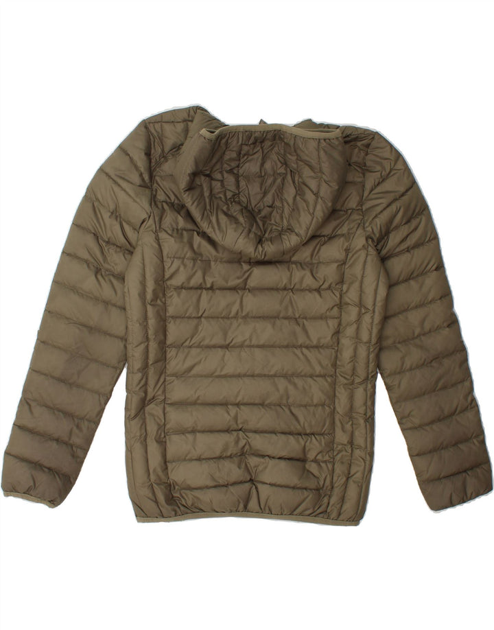 ELLESSE Womens Oversized Hooded Padded Jacket UK 10 Small Khaki Polyester Vintage Ellesse and Second-Hand Ellesse from Messina Hembry 