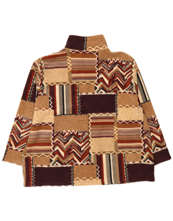 Vintage Ανδρικό Fleece Jacket EU 56 3XL Πολύχρωμο Patchwork Πολυεστέρας