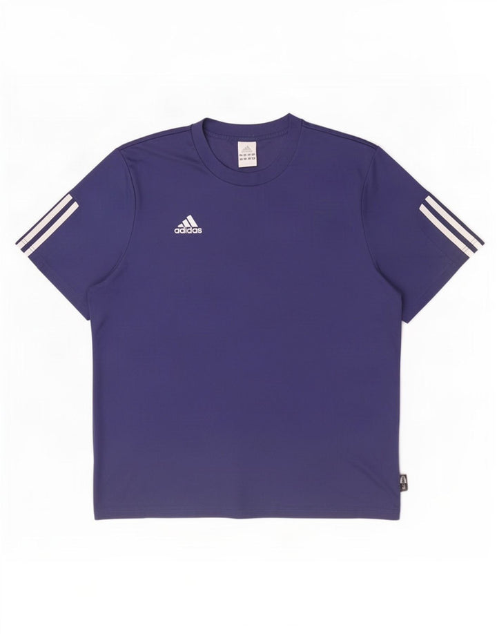 Adidas Ανδρικό T-Shirt Climalite Top Large Navy Blue Polyester