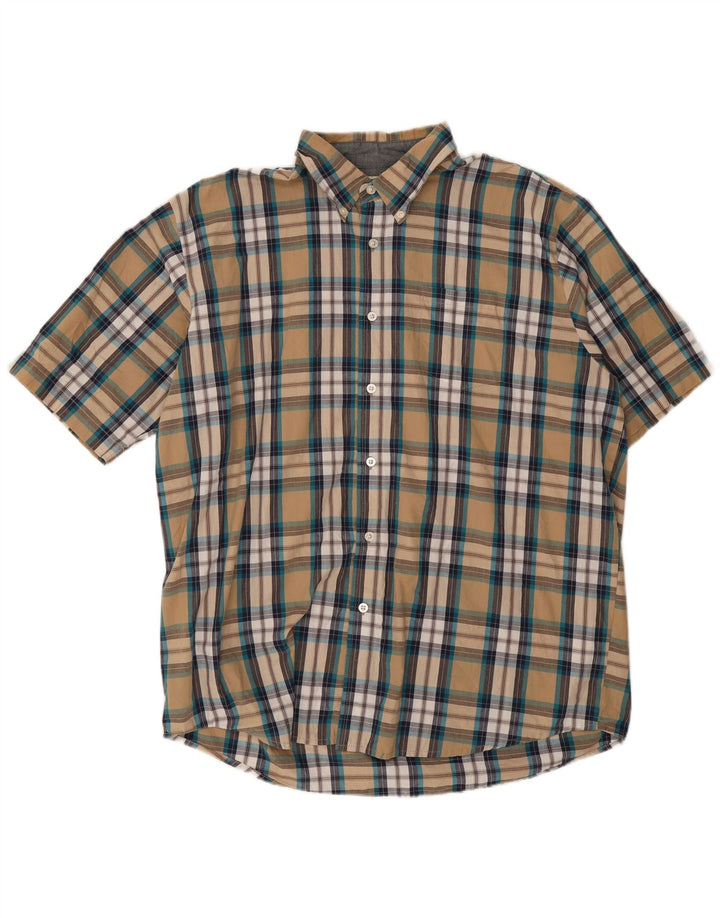 Ανδρικό κοντομάνικο πουκάμισο Wrangler XL Beige βαμβακερό