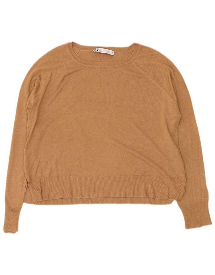 ZARA Γυναικείο πουλόβερ 10 Small Brown