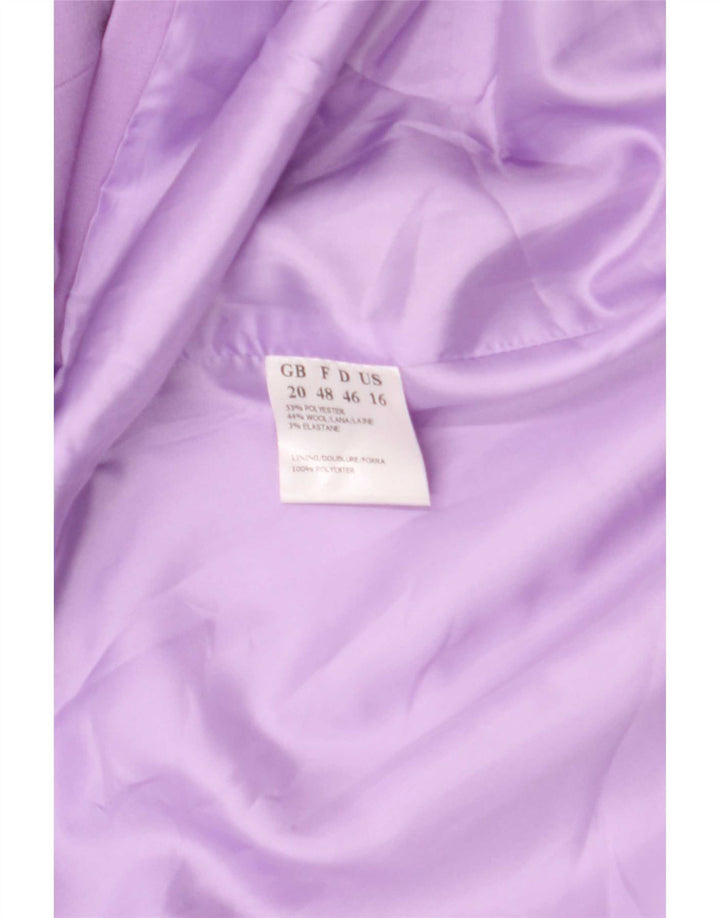 Jacques Vert γυναικείο σακάκι 1 κουμπιού UK 20 2XL Purple Polyester