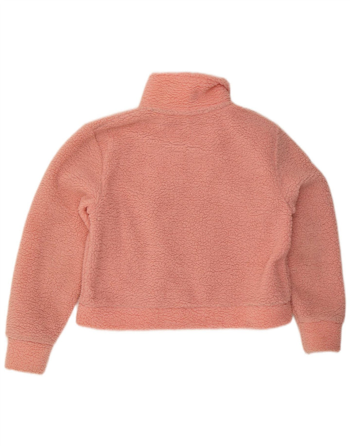 Superdry γυναικείο αρκουδάκι υπερμεγέθη Fleece Jacket UK 10 Small Pink