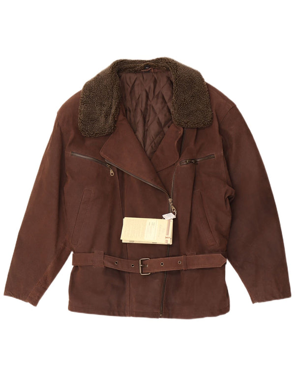 Γυναικείο Suede Jacket Front Line EU 44 XL Καφέ Δερμάτινο