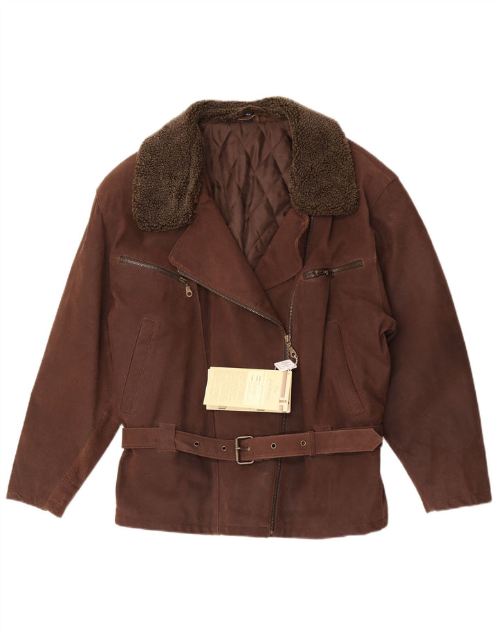 Γυναικείο Suede Jacket Front Line EU 44 XL Καφέ Δερμάτινο