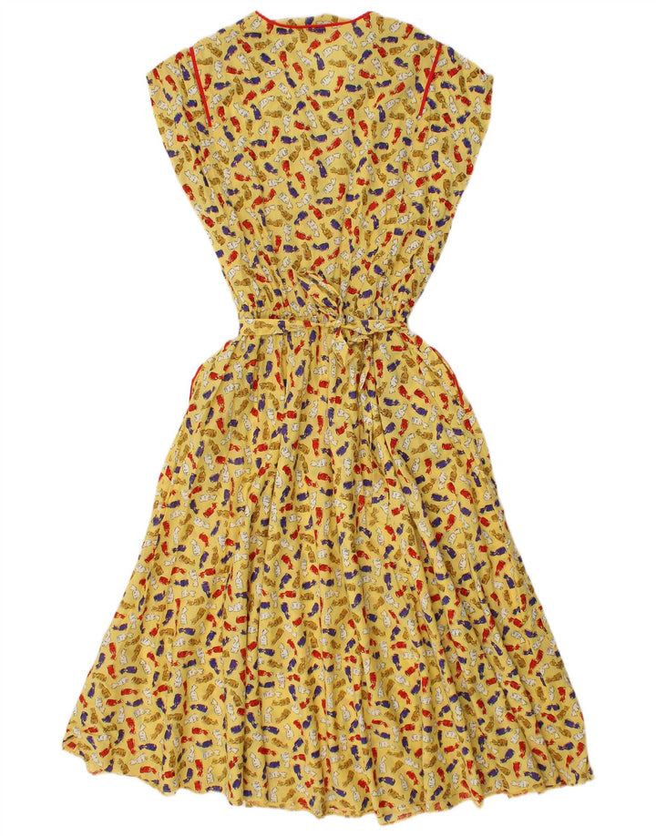Vintage Γυναικείο Abstract Pattern Maxi Dress IT 46 Large Yellow