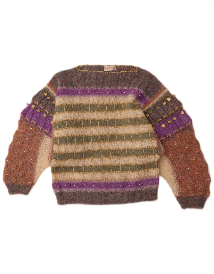 FIONA MACLEOD Γυναικείο πουλόβερ με λαιμόκαυστο UK 14 μεσαίο πολύχρωμο