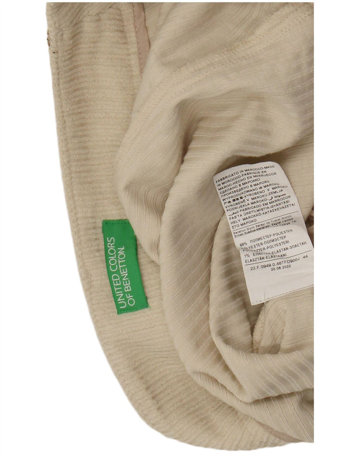 Γυναικείο κοτλέ σορτς Benetton UK 12 Medium W28 Μπεζ πολυεστέρας