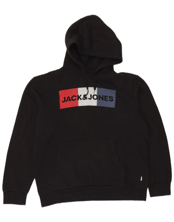JACK & JONES Ανδρικό Γραφικό Φούτερ XL Μαύρο βαμβακερό