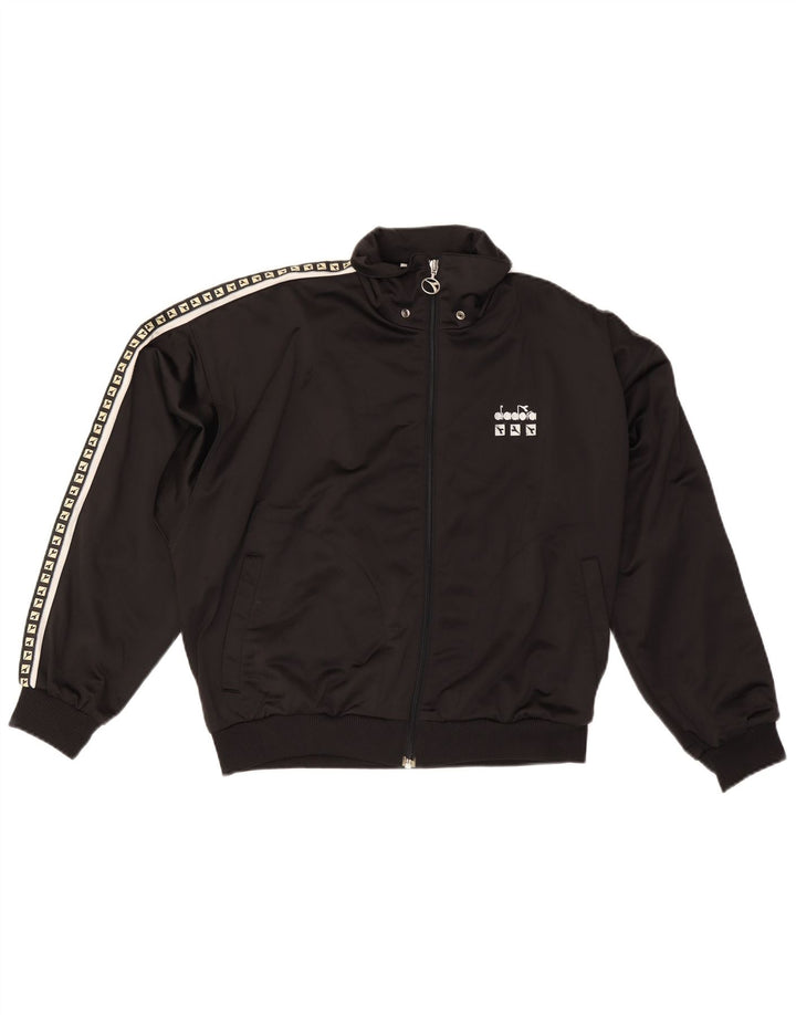 Ανδρική φόρμα γραφικών Diadora Top Jacket UK 34 XS Μαύρο Πολυεστέρας