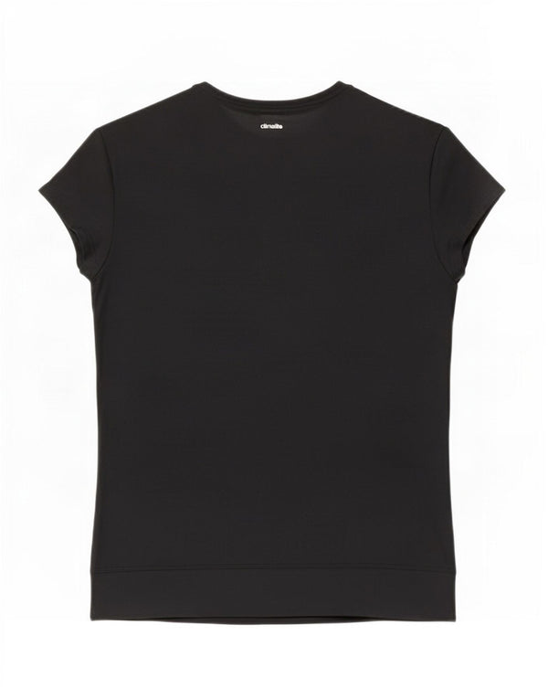 Adidas Womens Climalite T-Shirt Top UK 12/14 Medium Black Polyester