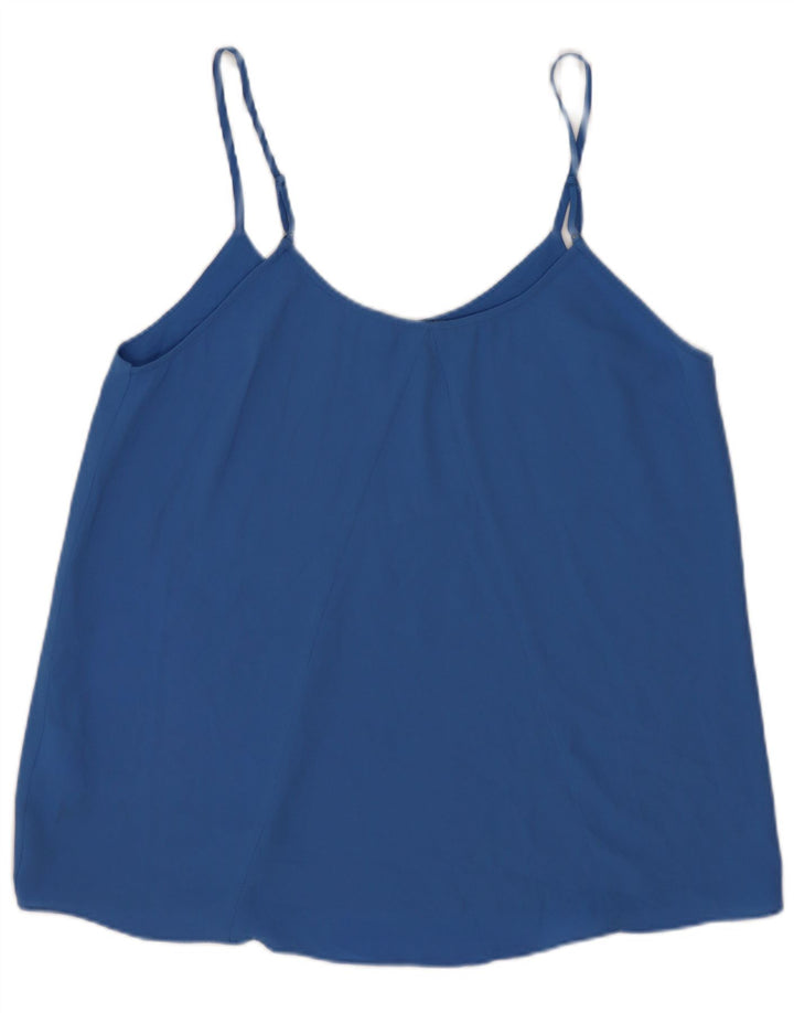 Oasis Womens Crop Cami Top 10 Small Blue Polyester