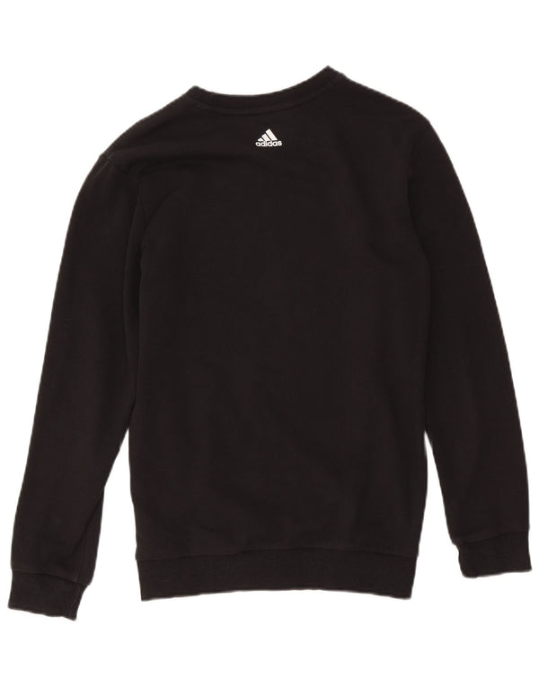 Γραφικό Φούτερ Adidas Boys Jumper 13-14 ετών Μαύρο βαμβακερό