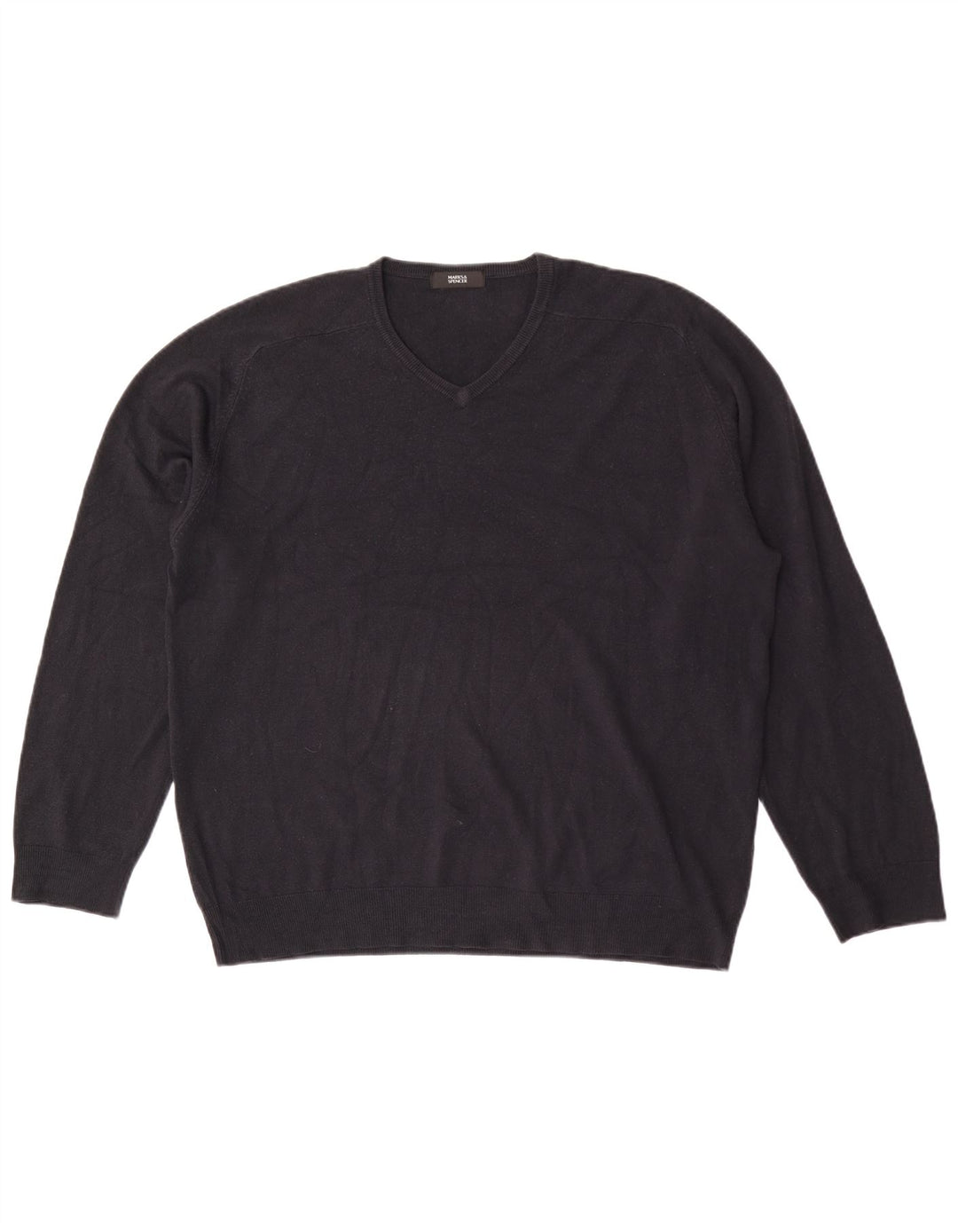 Ανδρικό πουλόβερ Marks & Spencer με V λαιμόκοψη XL Navy Blue Ακρυλικό