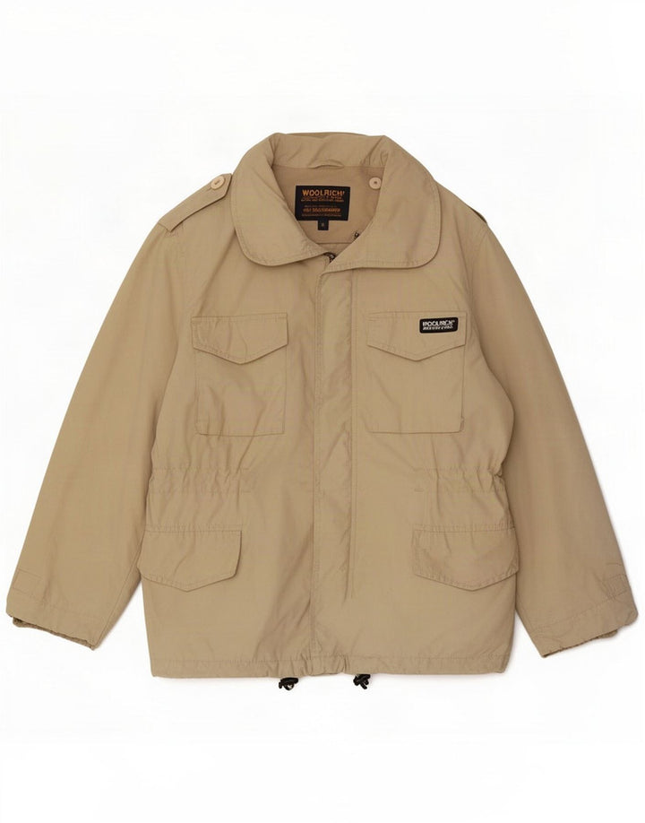 Woolrich Boys Military Jacket 9-10 Years Beige Cotton