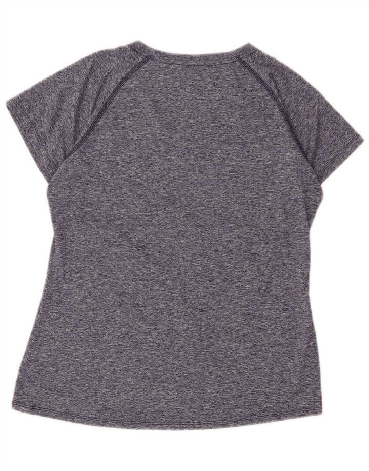 The North Face γυναικείο T-shirt Top UK 12 Medium Navy Blue Flecked Polyester
